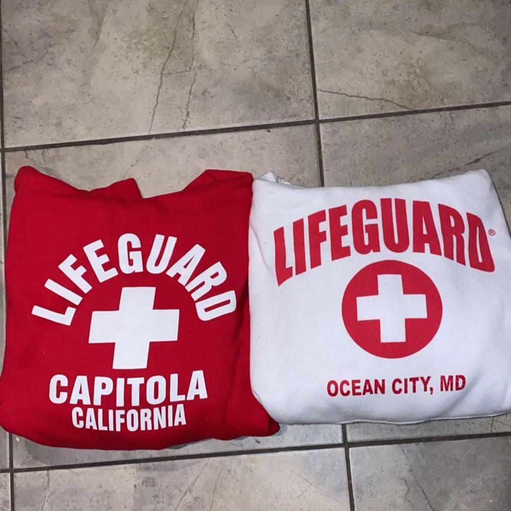 Two lifeguard hoodies